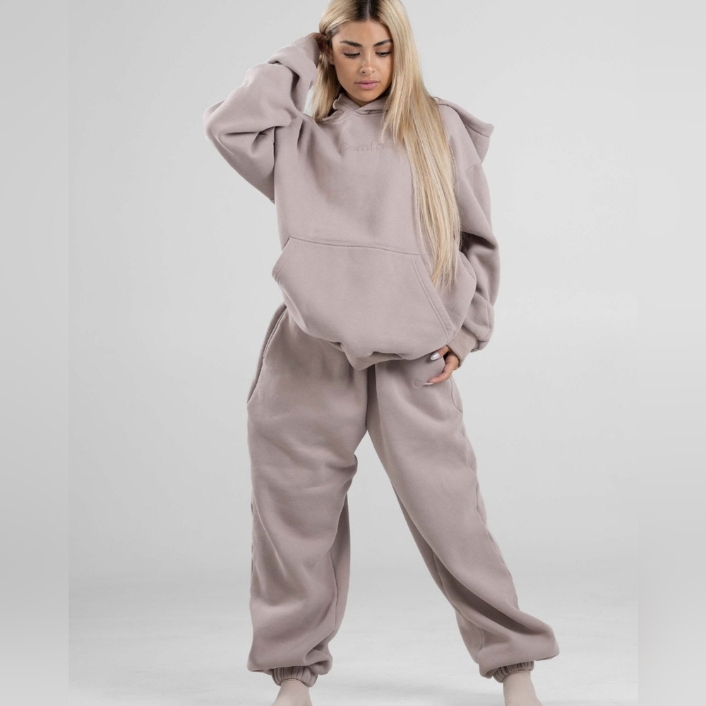 2-Pc SeT ❤️NIP❤️ Comfrt SIGNATURE HOODIE & SWEATPANTS BARK S/M